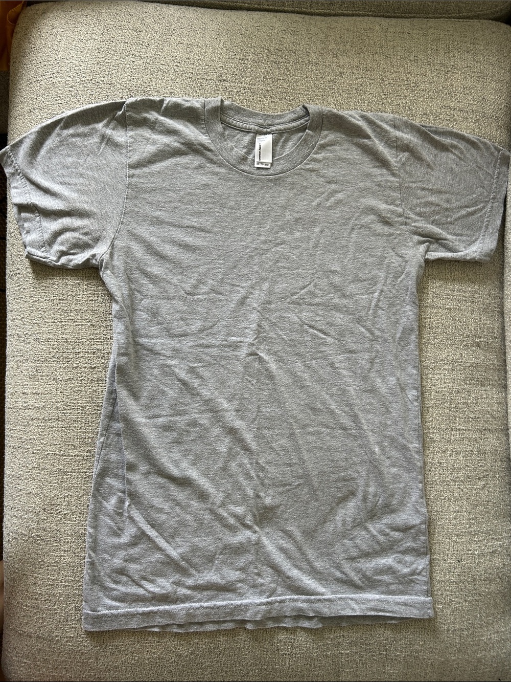 American Apparel Unisex Heather Gray Short Sleeve Crew Tee